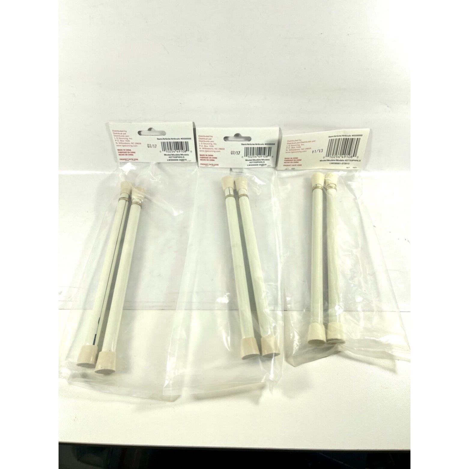 Lots Of Three Project Source 27703PHHLG Round Tension Rods 7/16 in 0335555