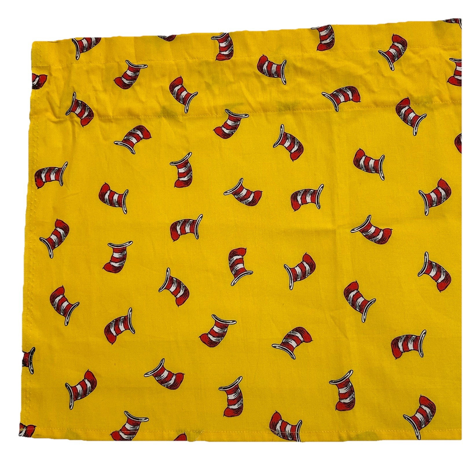 Dr Suess Cat In The Hat Window Valance Yellow Curtain 11” X 44”