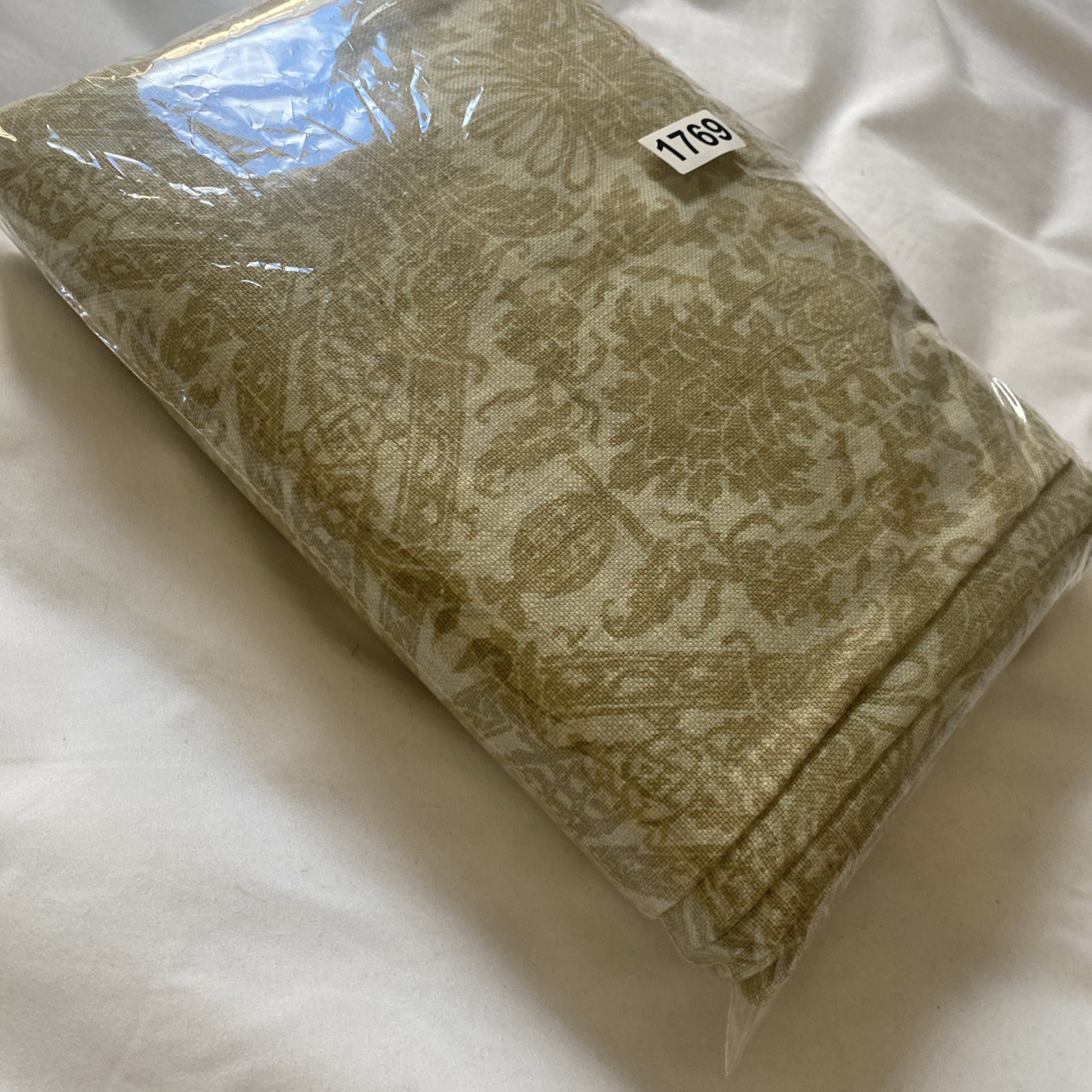 Single Panel Thick Blackout Curtain Green Toile Paisley 51 X 68 inches