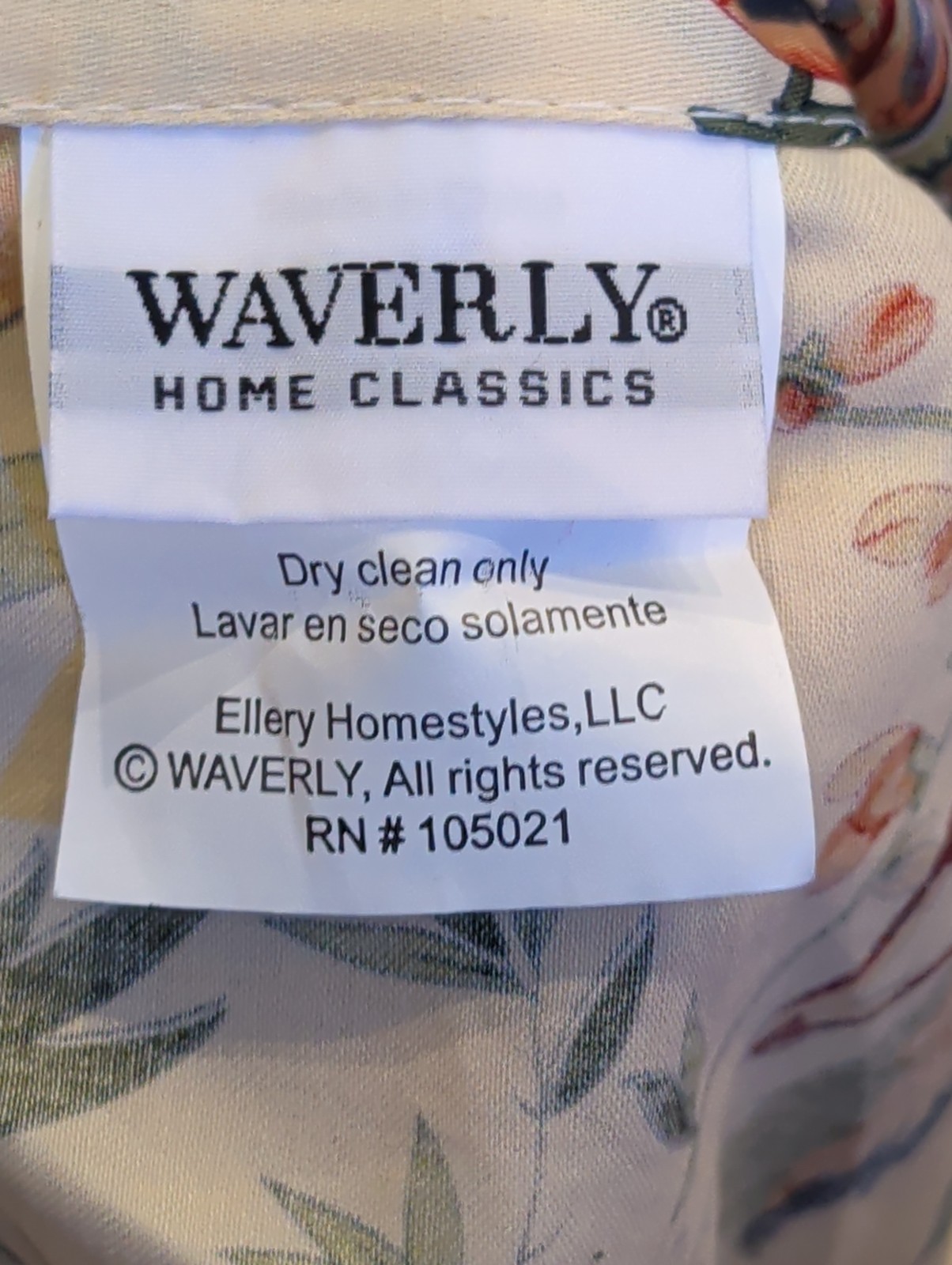 Waverly Felicite Floral Window Valance Curtains Set Of Two with Grimp Trim 50×15
