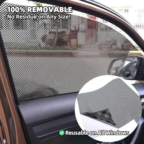 Car Side Window Sunshade Film – Removable Tint for Car 28″L*20.5″W (4 PCS)