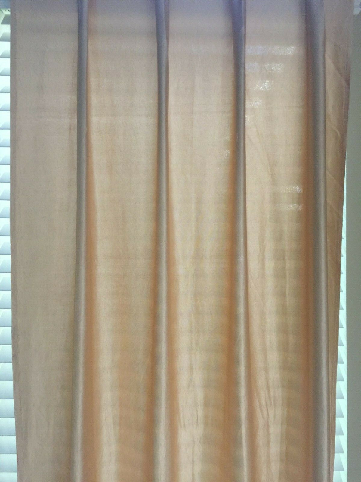 NEW CUSTOM MADE GOLD PLEATED SILK BLEND CURTAIN PANEL -FREE S&H