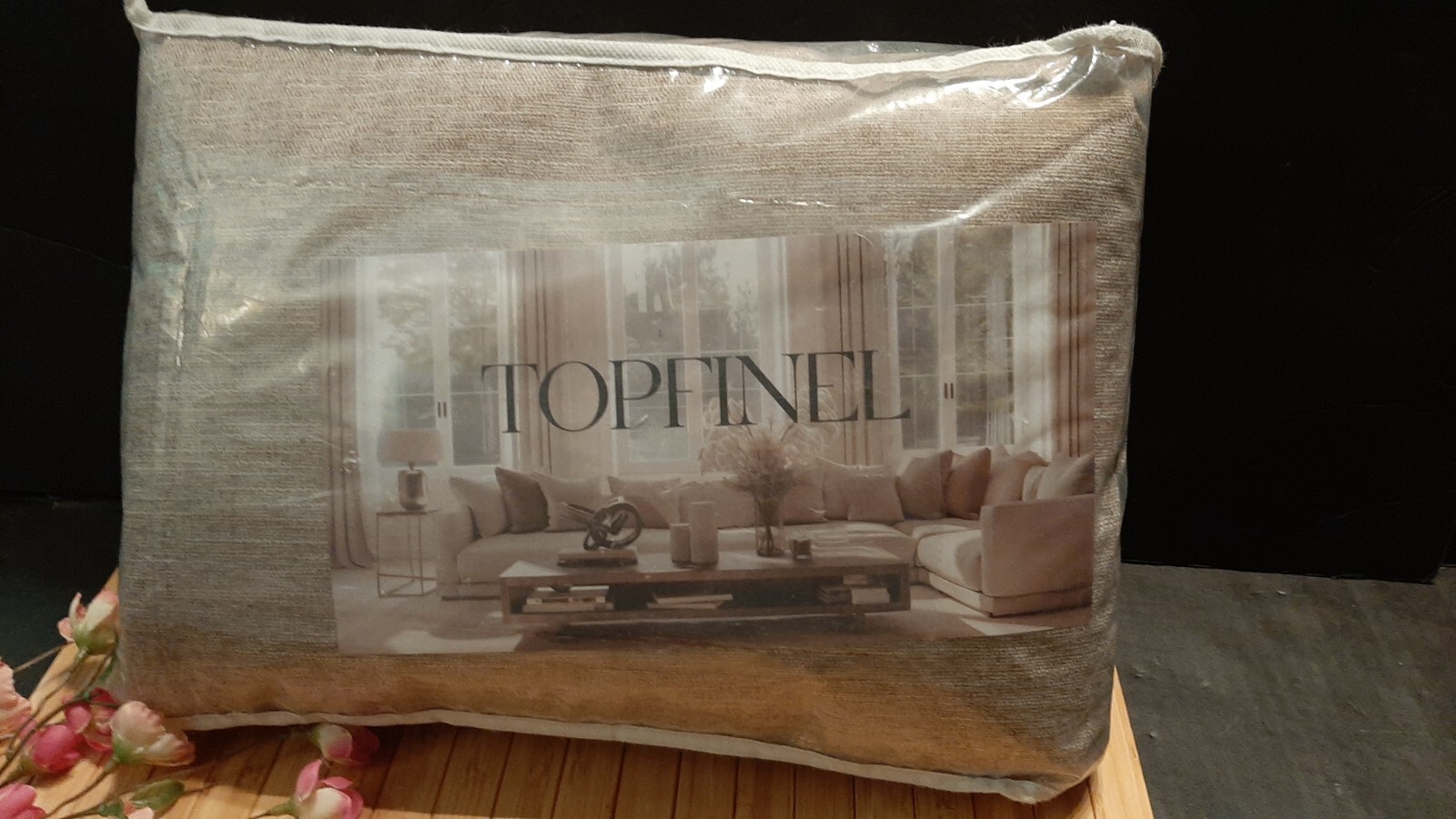 Pair Topfinel Taupe Burlap Linen Blackout Curtains 52×84 Slub Beige Brown New J9