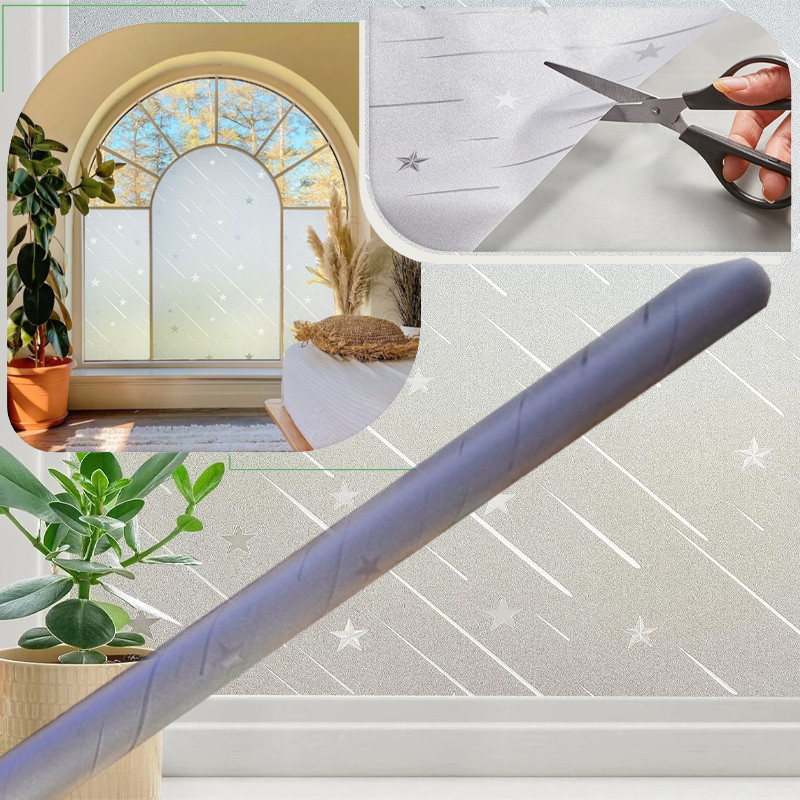 Frosted Glass Opaque Removable Static Cling UV Blocking Privacy Window Film