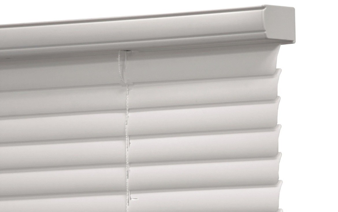 Mainstays 1″ Cordless Vinyl Light Filtering Mini Blinds, White, 34″ W x 64″ L