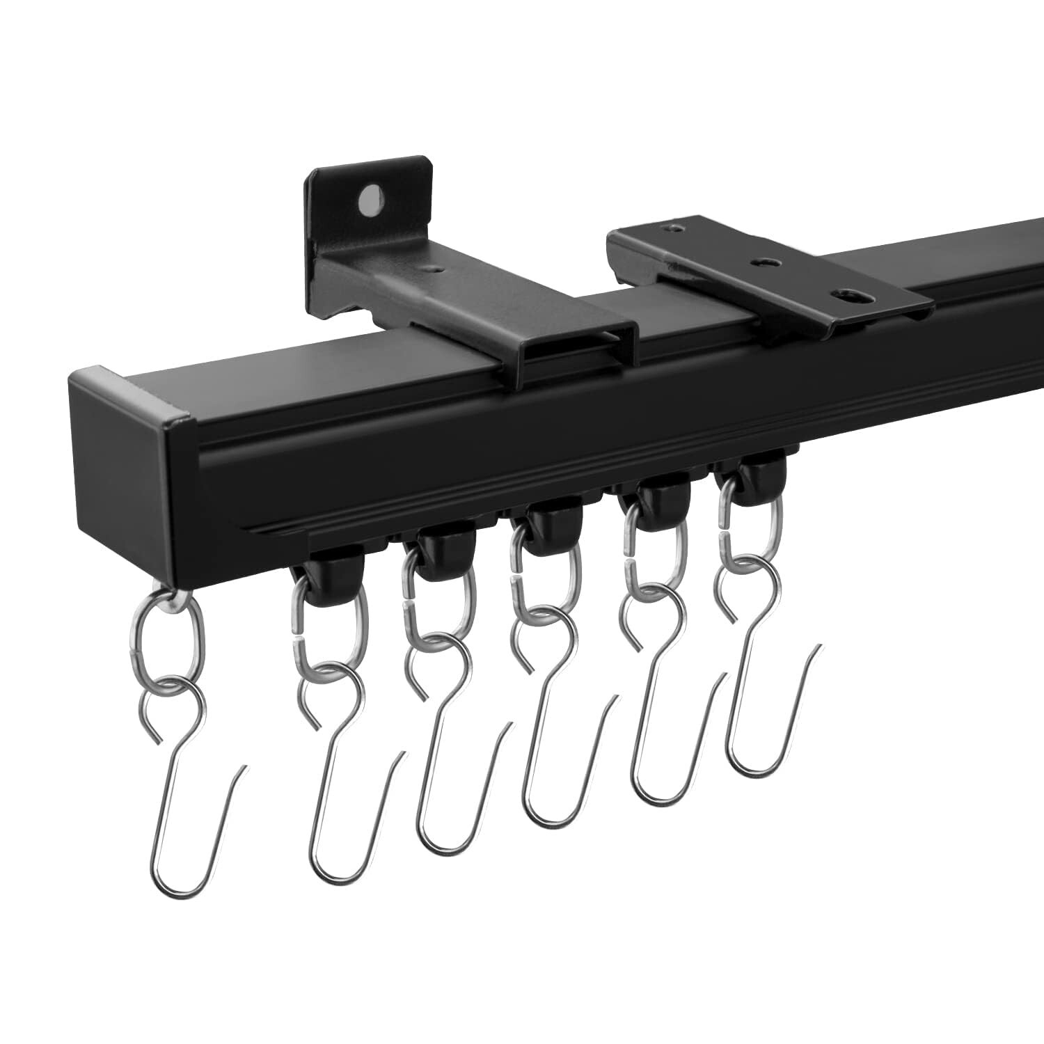 Ceiling Curtain Tracks Ceiling Mounted Heavy-Duty Curtains Rails Room Divider…