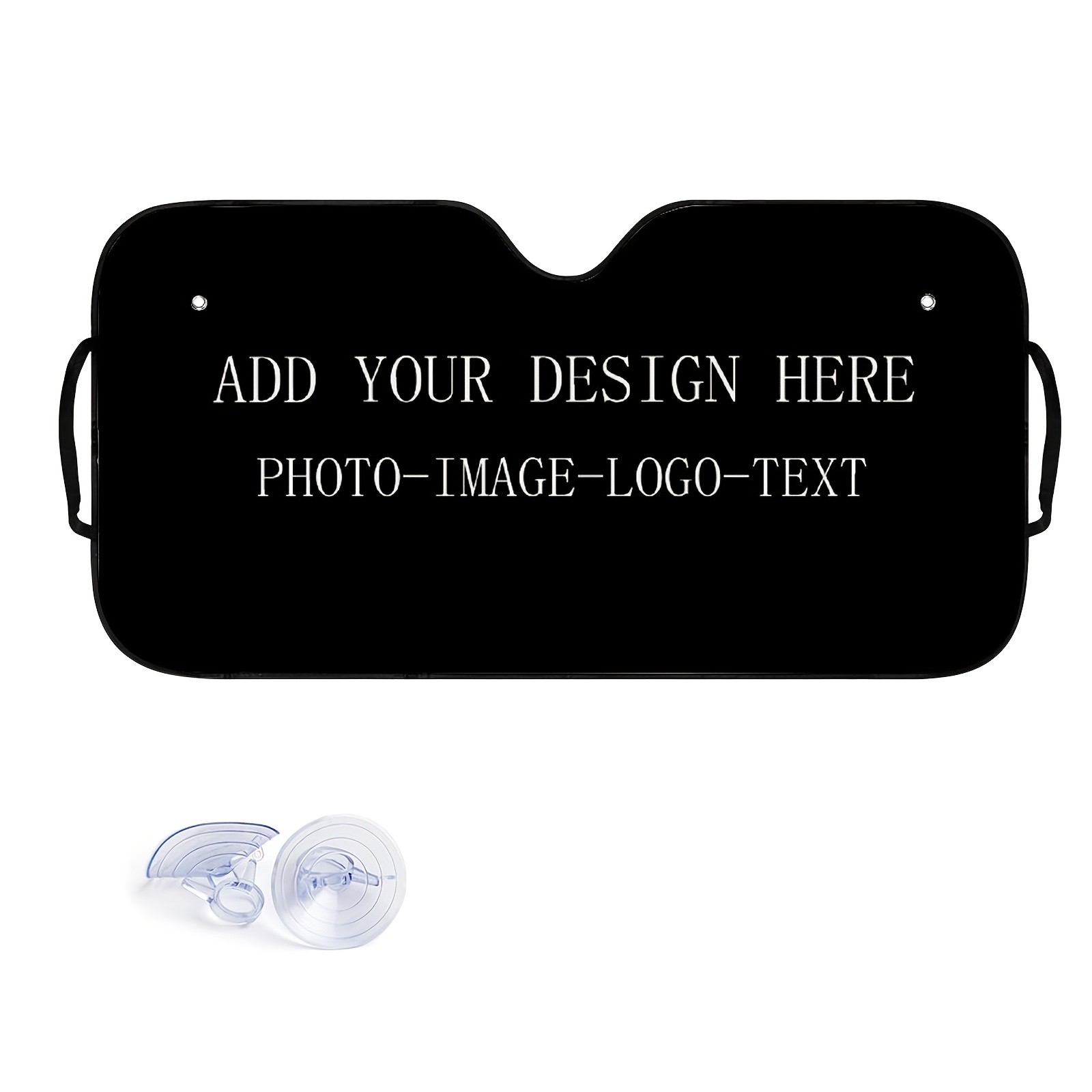 Customizable Car Sunshade Personalized Dog Photo & Text Design – Durable ◐