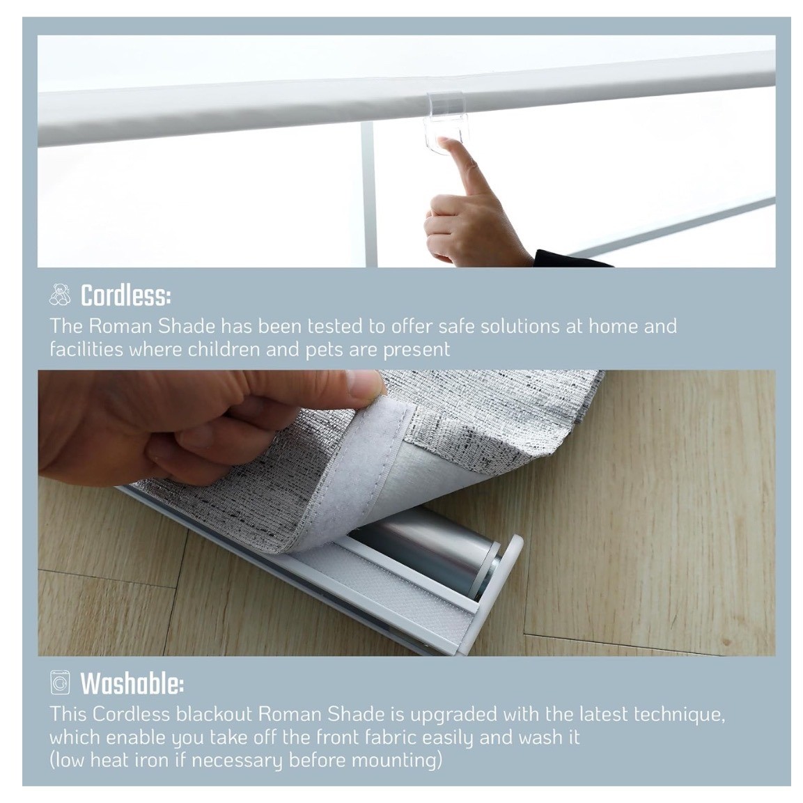 Everyday Celebration Blackout Roman Shade Beige 31×64 Cordless
