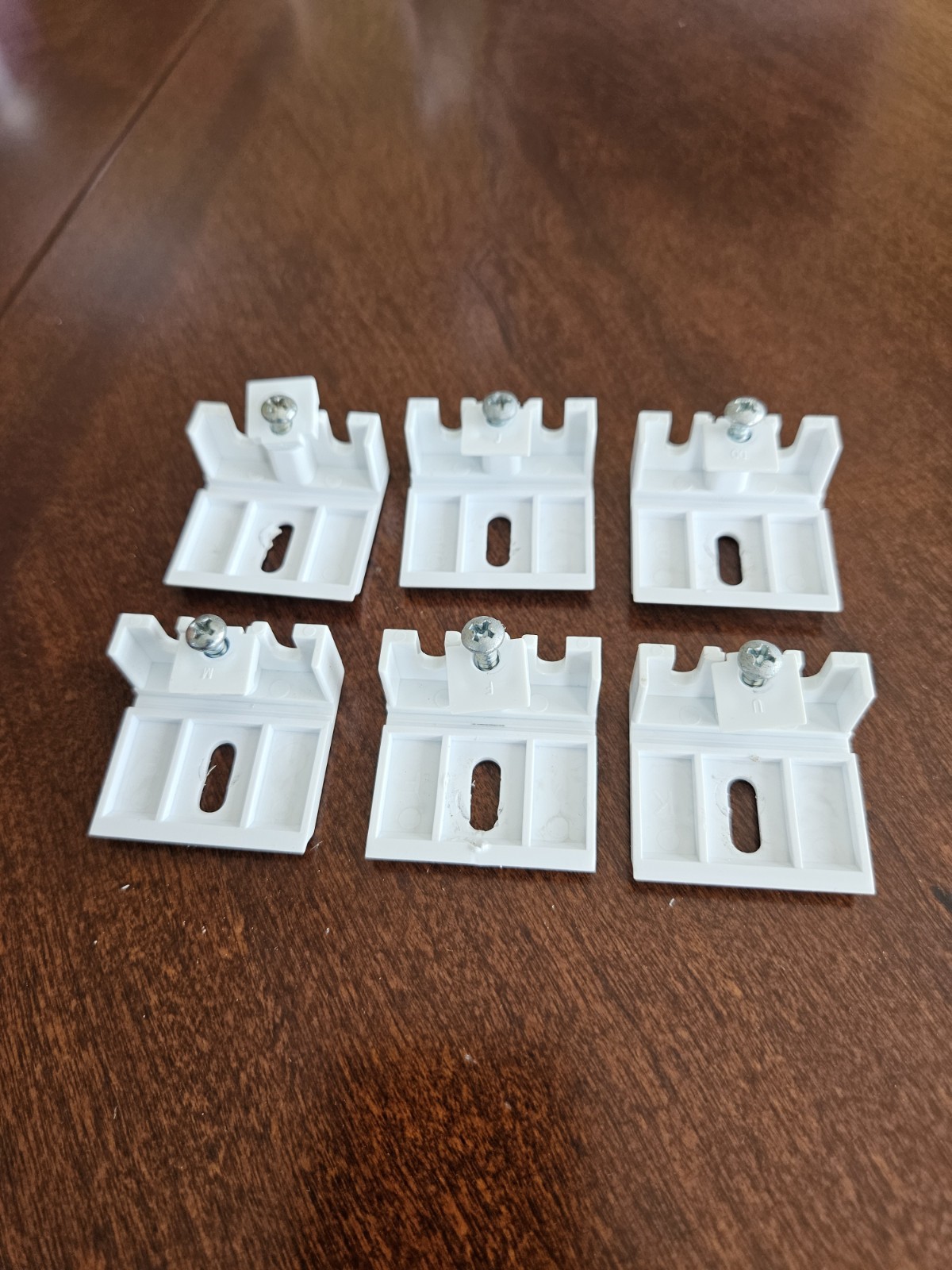 Lot of 6 Hunter Douglas Duette Applause Shade Mounting Brackets White Hardware