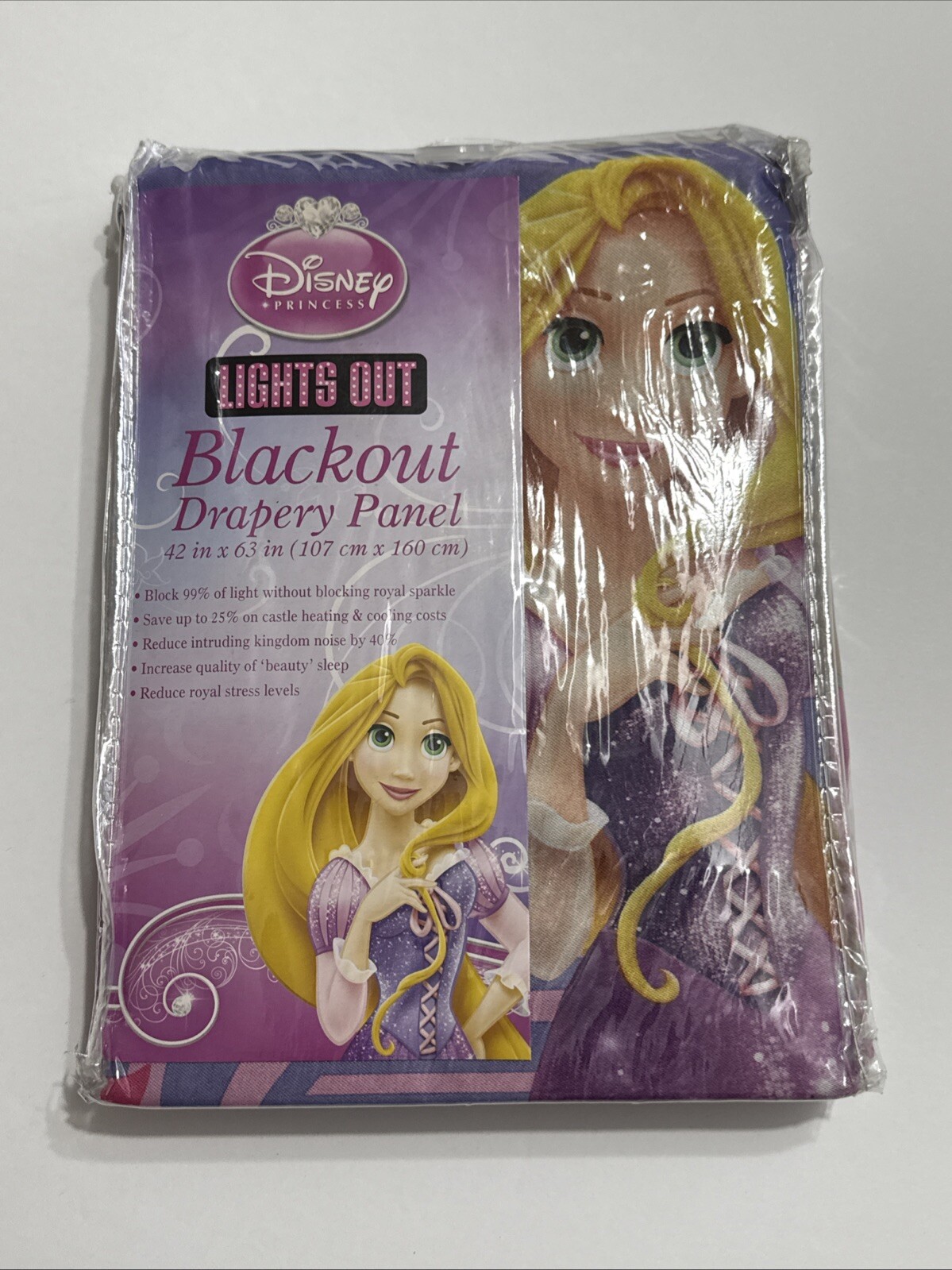 Disney Princess Tangled Lights Off Room Darkening Drapery Single Panel 42 X 63