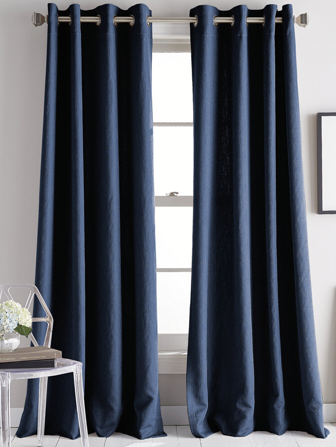 DKNY One Grommet Panel Fits Up To 1.25 In Diameter Rod 5 In Bottom Hem Weights🖤