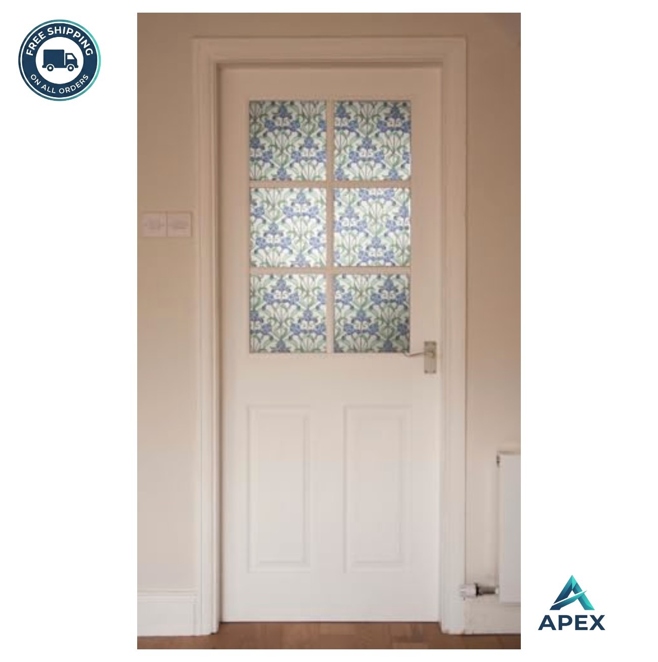 Self-Adhesive Privacy Window Film 17×78 Inches Decorative Glass Door Shower