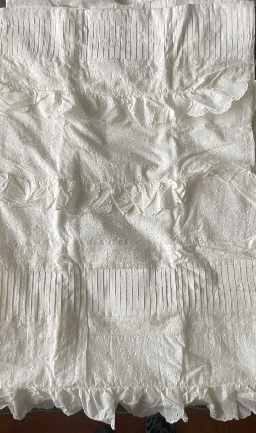Pottery Barn x LoveShackFancy Ivory Eyelet Embroidery Light-Lined Curtain 48×84″