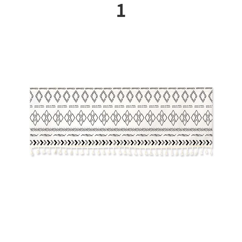 140x45cm Ethnic Boho Tasseled Curtain Cabinet Sundries Shelf Bookcase Dust Cover