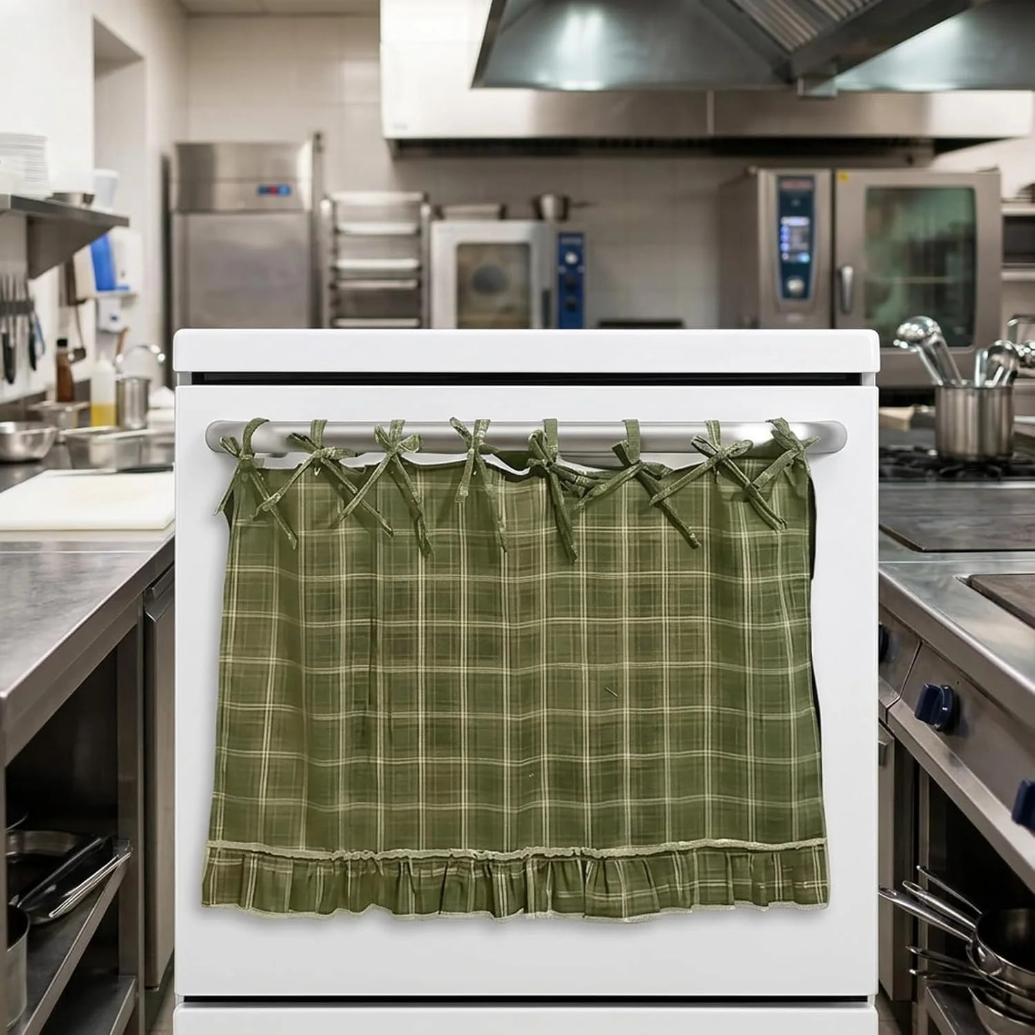 Oven Skirt, Oven Skirt Curtain for Door, Kitchen Decorative Cabinet Dish Washer