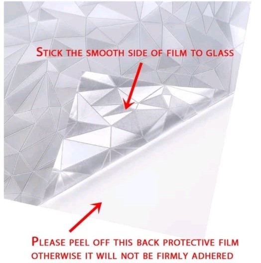 Diamond Pattern Window Tint – 2 Rolls 17.7″ X 78.7″ Static Cling Privacy Film