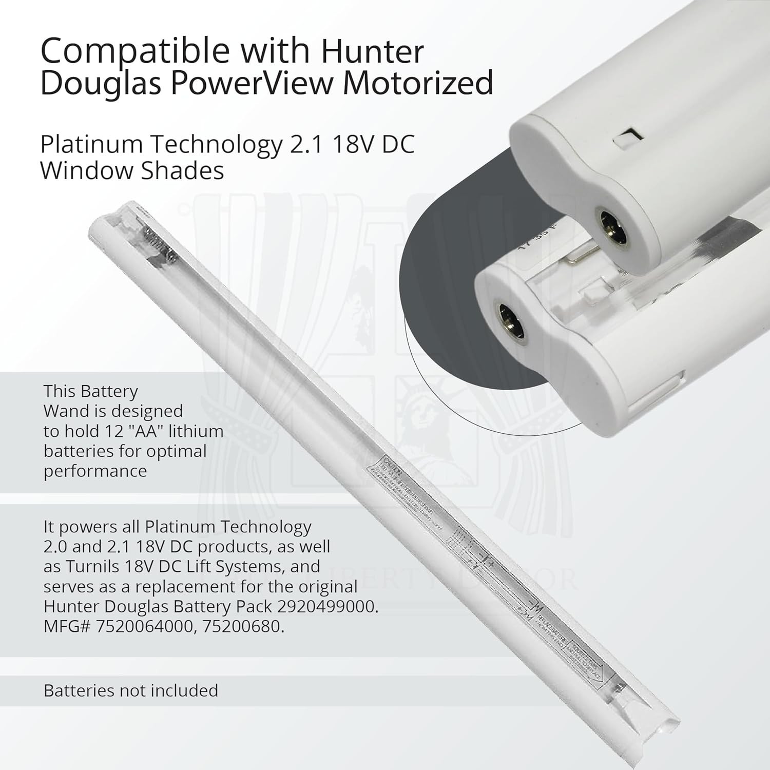 Battery Wand for Hunter Douglas Powerview Motorized Platinum Shades – *USA Busin