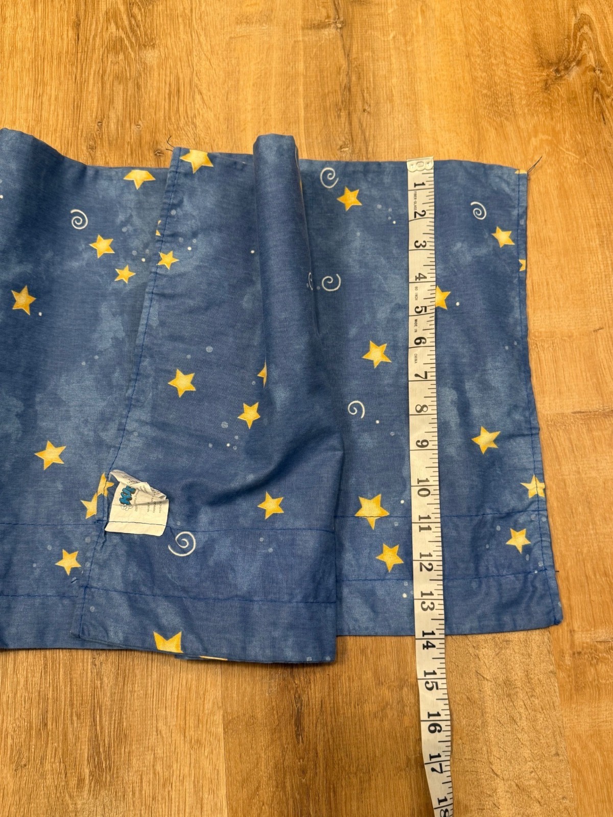 Vintage 90s Kids Line Celestial Moon Stars Curtain Valance Blue Bedroom Window
