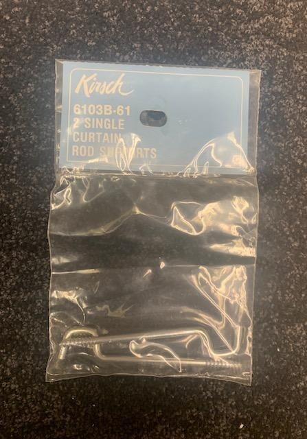 2 pc set Kirsch 2 1/4″ Clearance Single Curtain Rod Supports 6103B-061