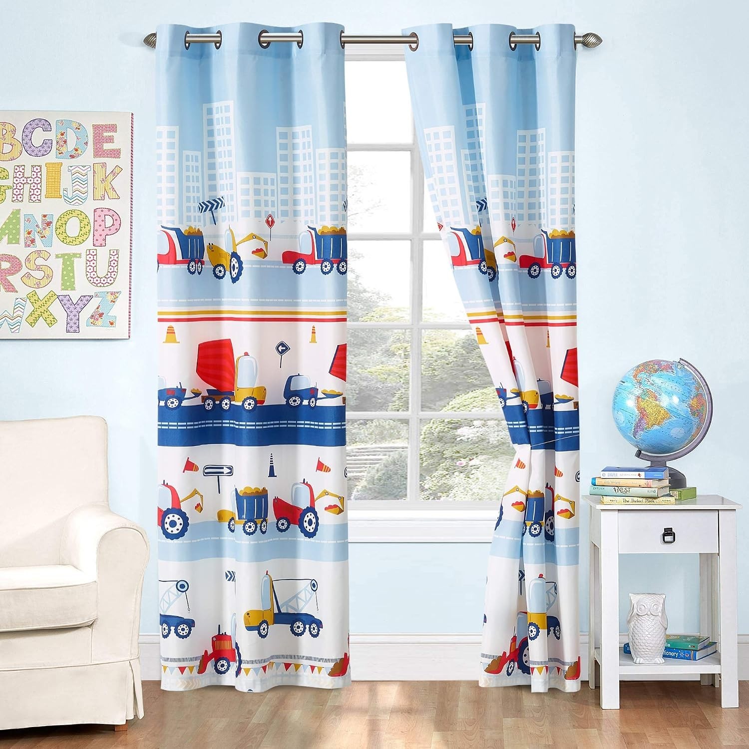 2 Panel Curtain Set with Grommet for Boys Girls Teens Bedroom Multicolor Set …
