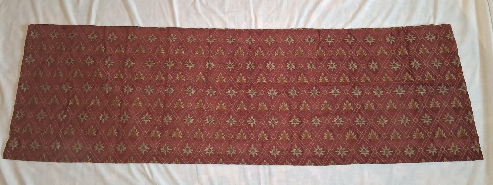 Jacquard Tapestry Brown Beige Rust Design Valance 63″ x 20″ Unlined