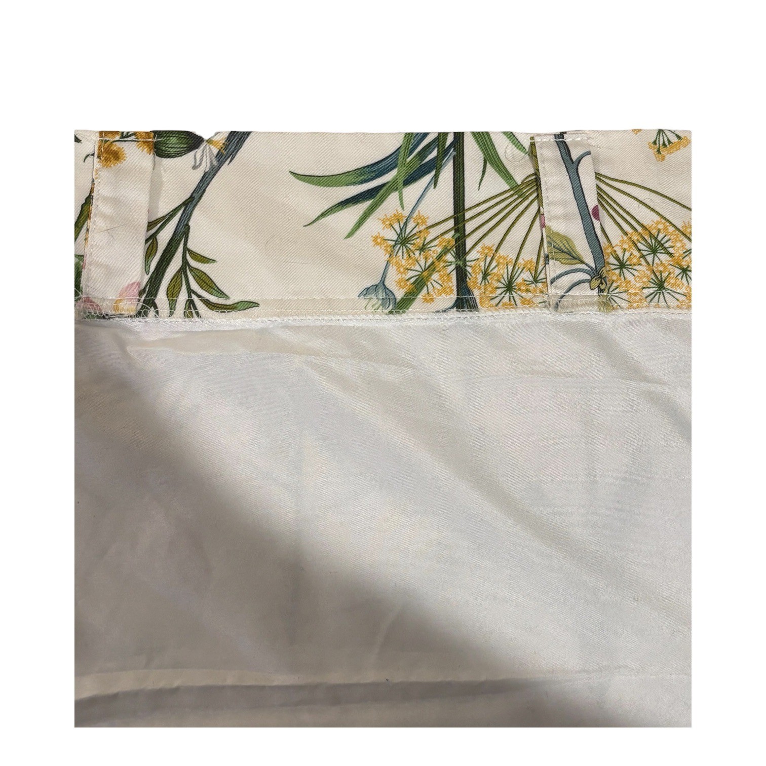 Ballard Designs Isabella Drapery Panel Botanical Floral Curtain 50×96 Cotton Gre
