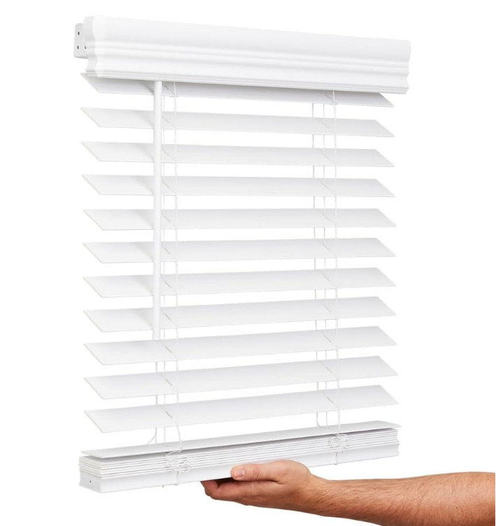 Lotus & Windoware Cordless, 2 Inch Faux Wood Blind, 30″ Wide x 36″ Long,