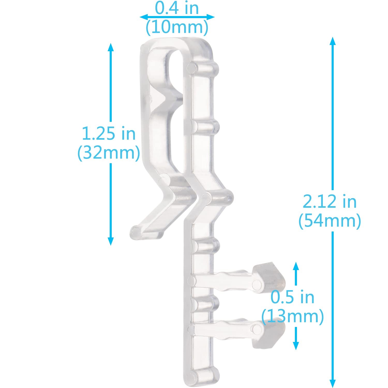 Blind Clips for Valance 2 Inch Hidden Channel Window 10, 2.1