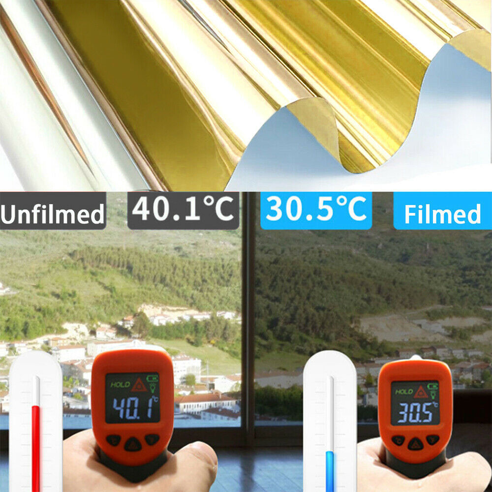 Insulation One Way Mirror Window Tint Film Anti UV Heat Reflective Home Office