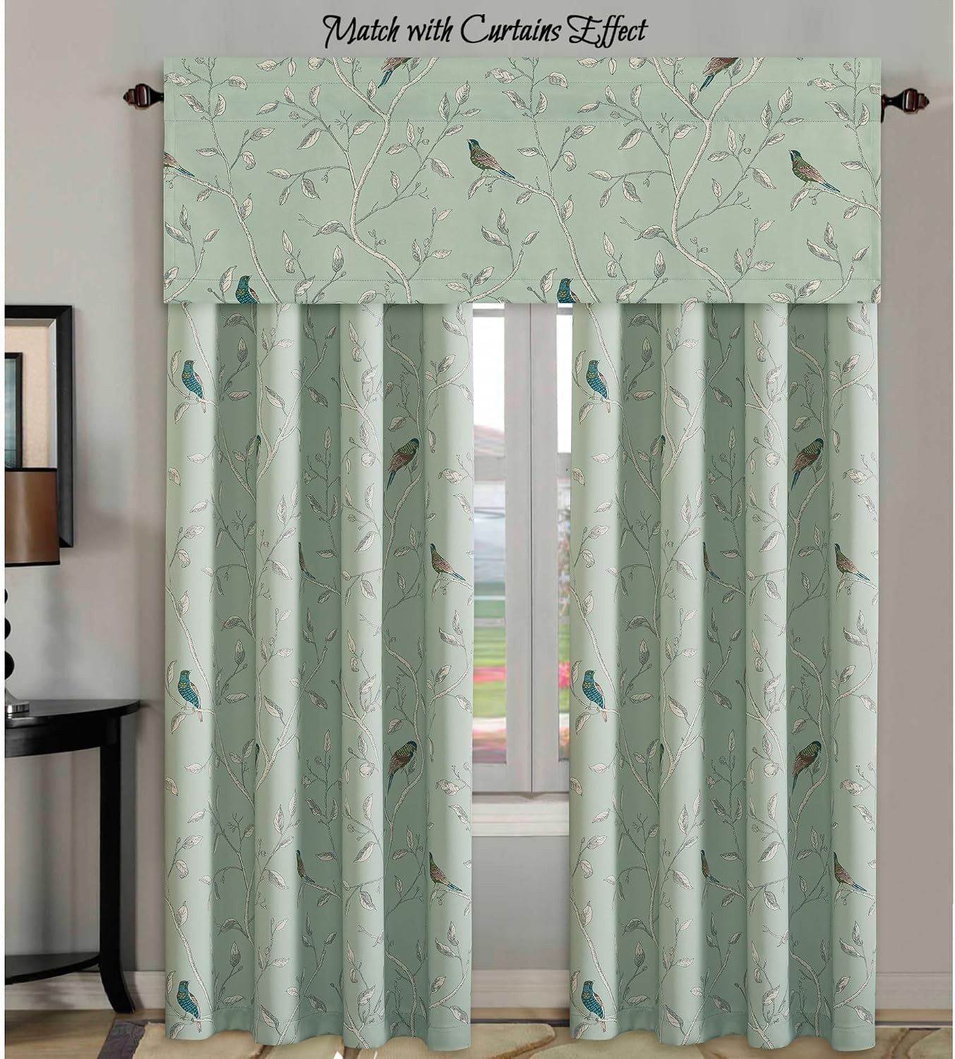 Blackout Curtain Valances for Kitchen Window/Living Room/Bathroom Privacy Add…