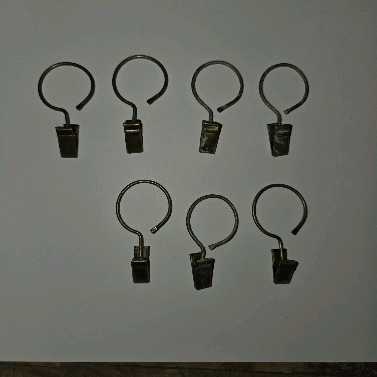 Vintage Clip On Curtain Rings Assorted LOT 7 Count