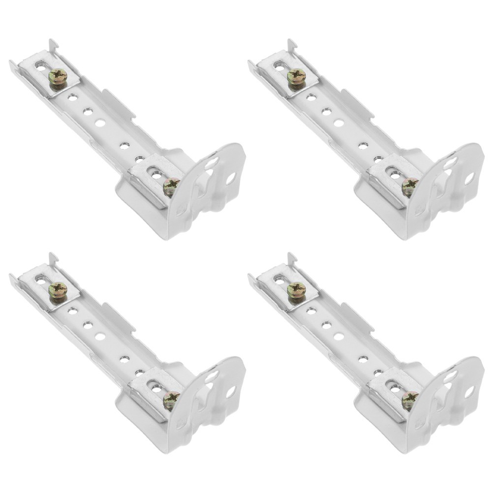 4 Pcs Double Curtain Rail Brackets Track Mounting Hardware Wall Holder