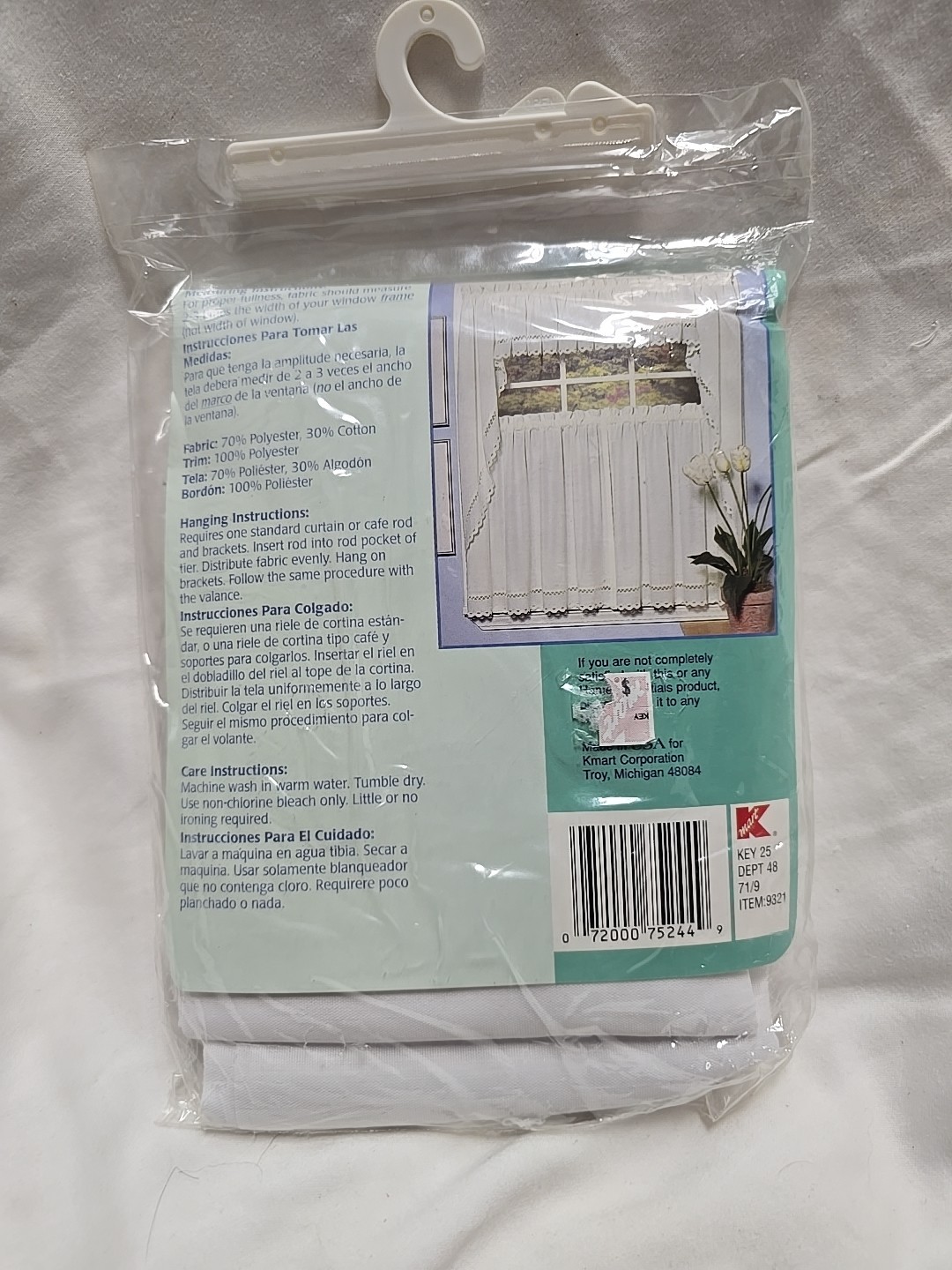 Vtg Home Essentials 60x 36L Tailored Tiers Angela