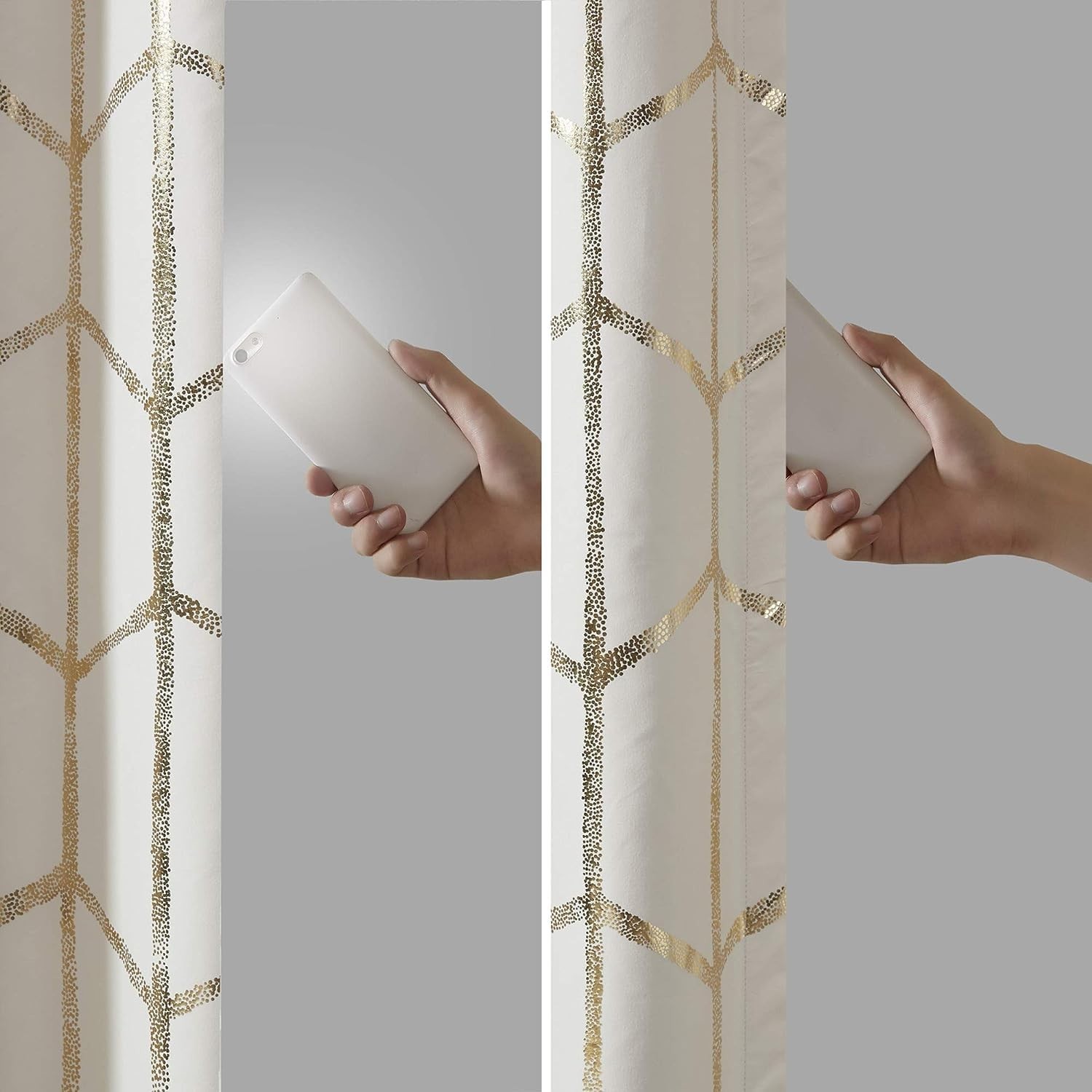 Trendy Geometric Design Window Panel, 100% Blackout, 50″x84″