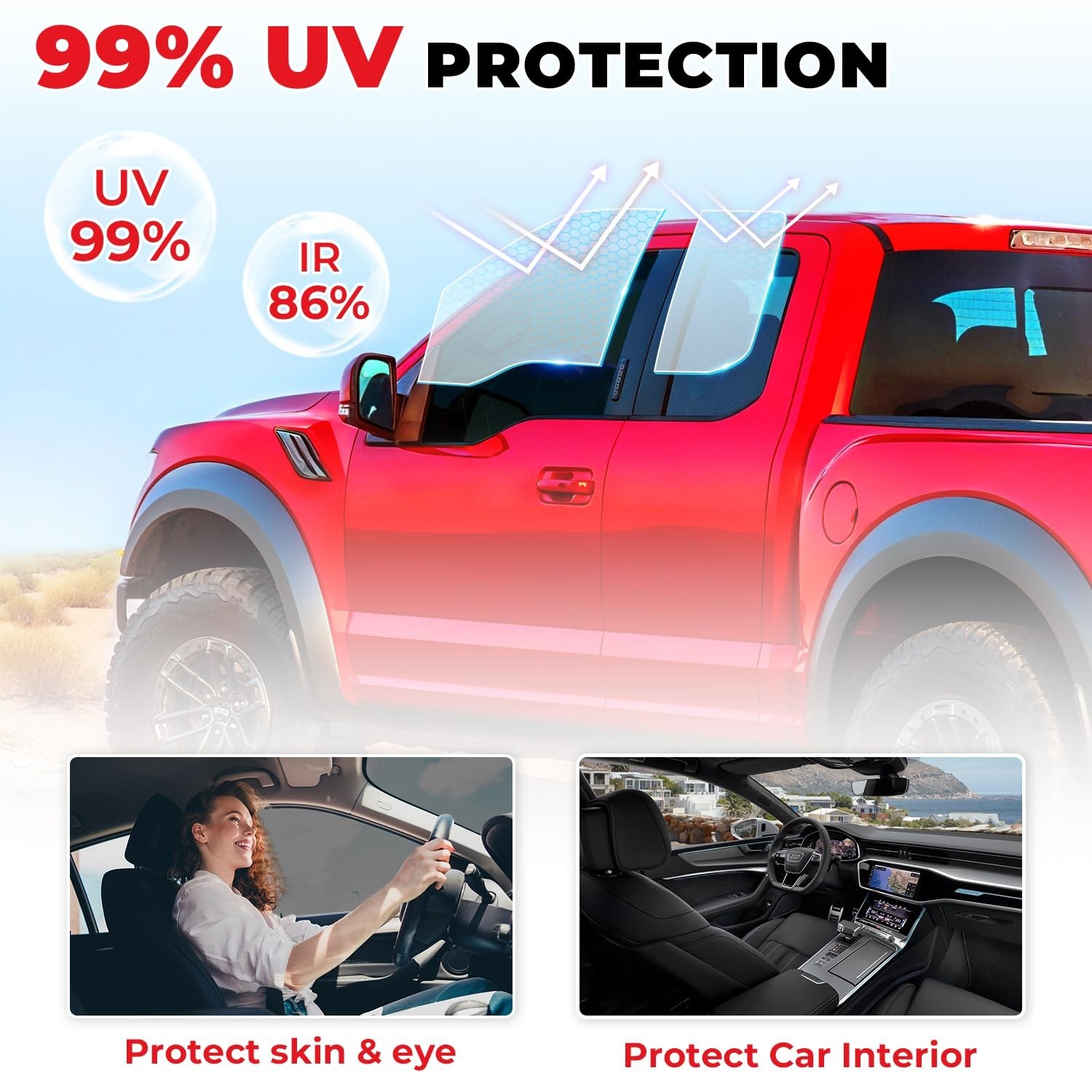 Car Window Tint Film-20% VLT Premium Cabon Tinting Roll | 24IN x 15FT| UV Shi…