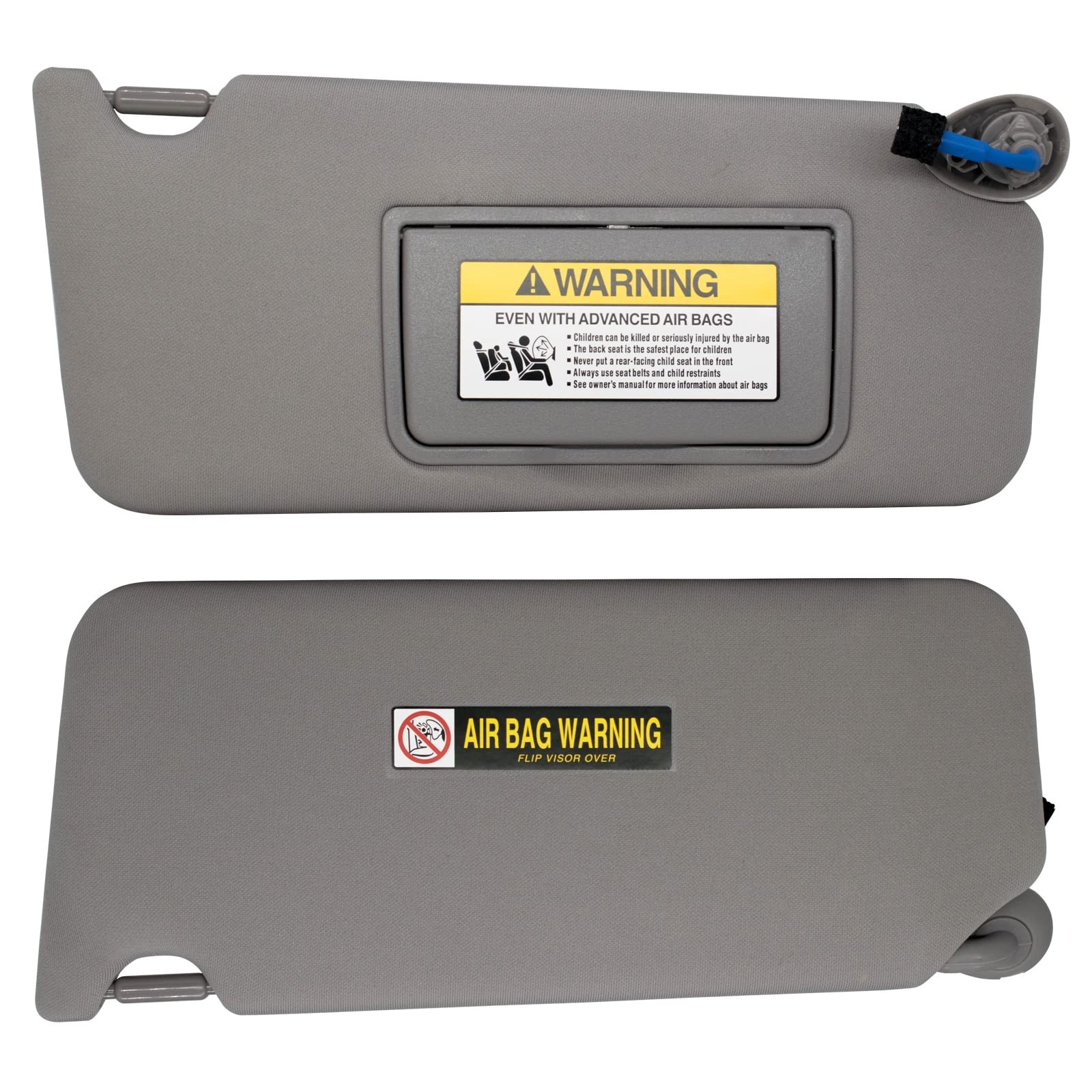 Passenger Right Sun Visor Compatible with Honda Accord 2008-2017 Gray