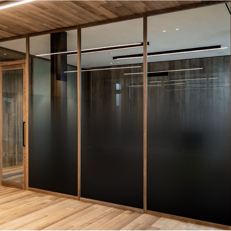 Transparent Window Film Static Cling Office Glass Stickers Gradient Color Decor