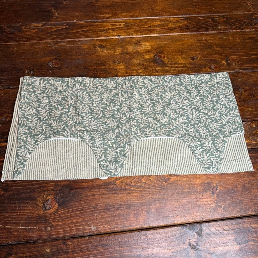 Waverly Classics Broadway Valance Fernwood VTG Scalloped Dbl Layer Country Core