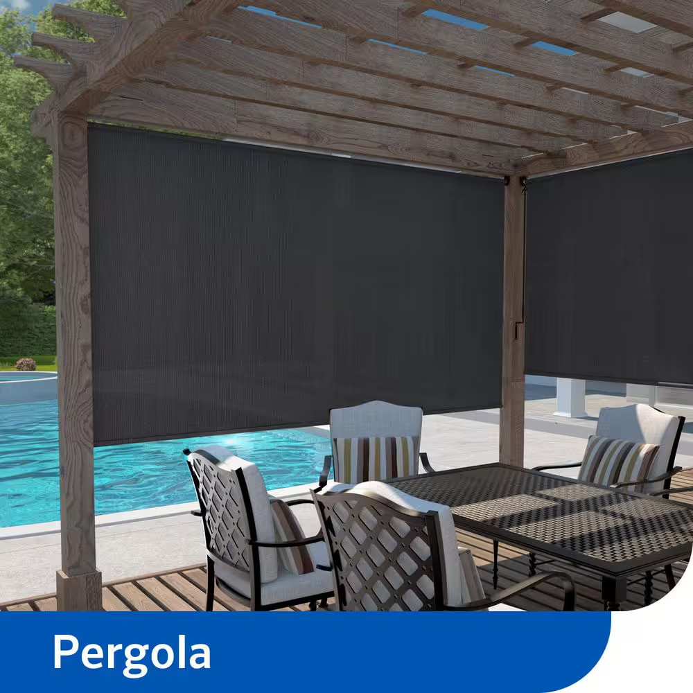 Montecito Cordless UV Blocking Fade Resistant Fabric Exterior Roller Shade 96 In