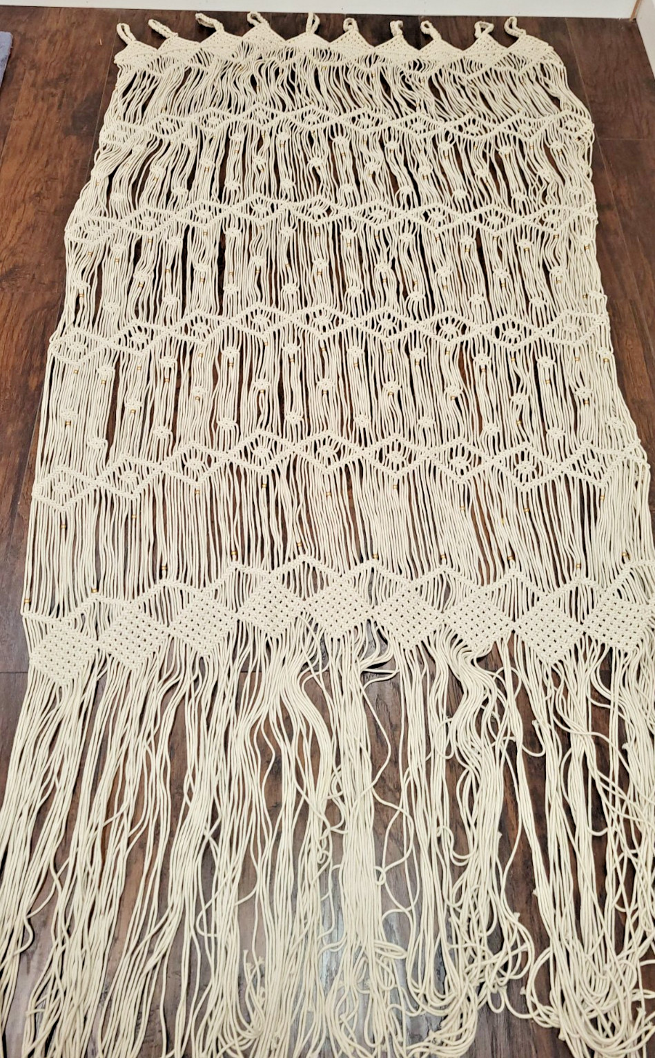 Rachel Zoe Macrame Window One Curtain Panel Rope Off White 44″ x 96″ Preowned