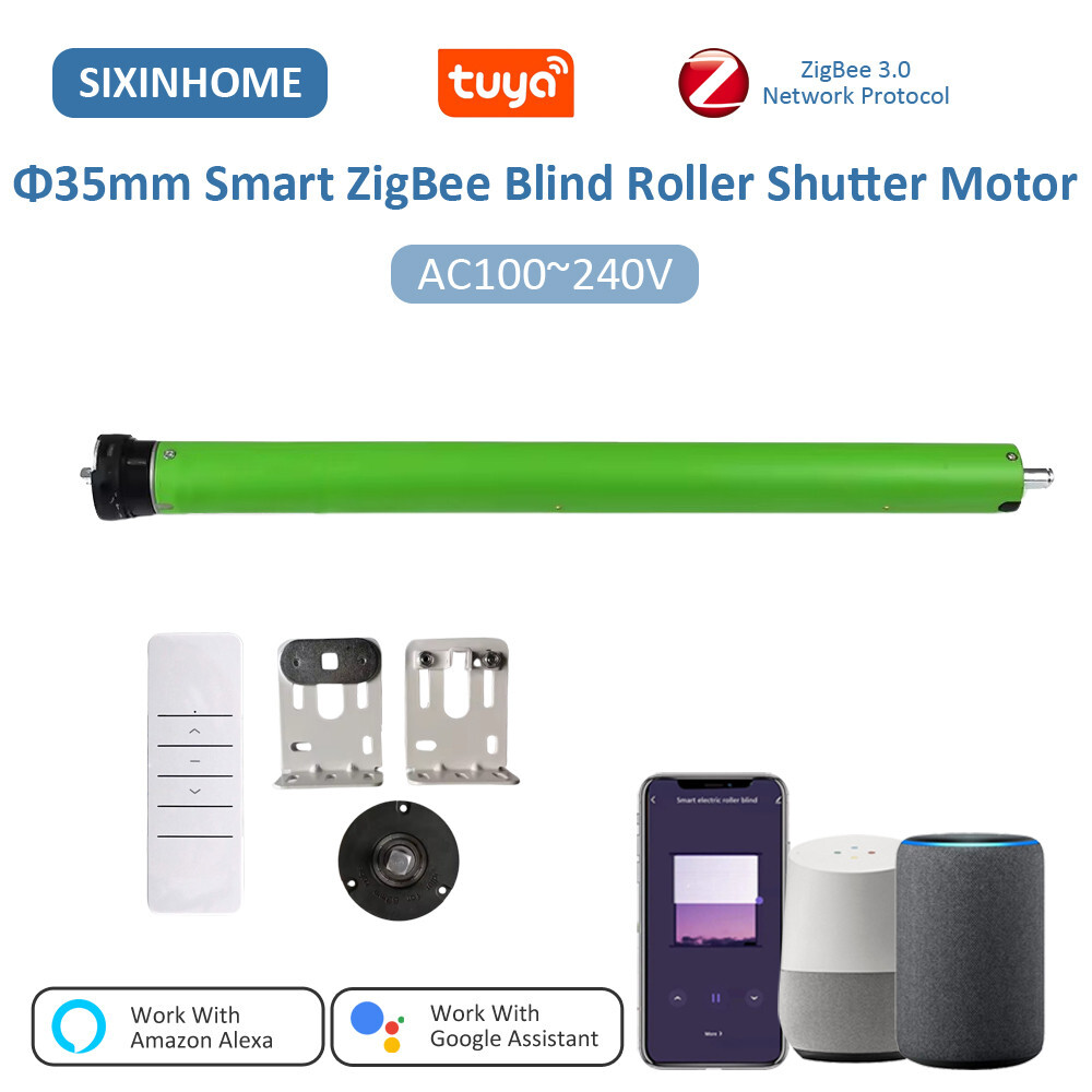 Tuya Smart ZigBee 35mm Roller Blinds Motor for 40/50mm Tube Work with Alexa