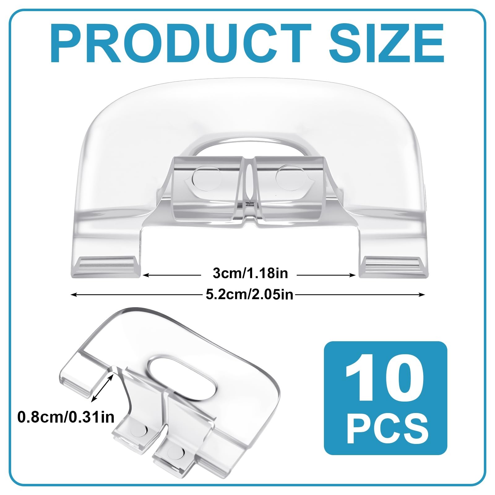 Seeloowy 10 Pcs Shade Pulls Cordless Honeycomb Shade Lift Handles for Cordles