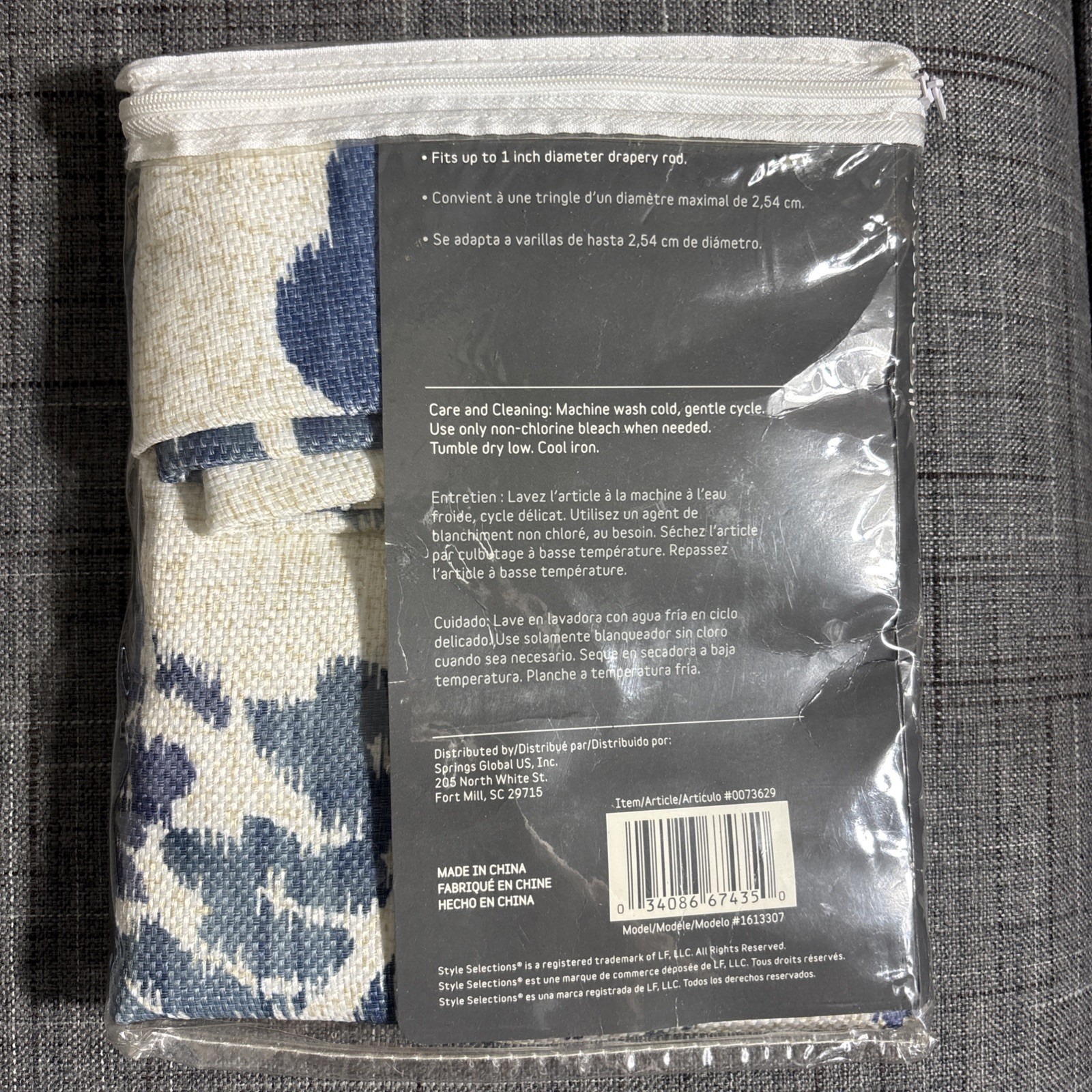 2 Pkg Home Pole Top Valance 50″ x 20″ Window Treatment Sky Blue Decor