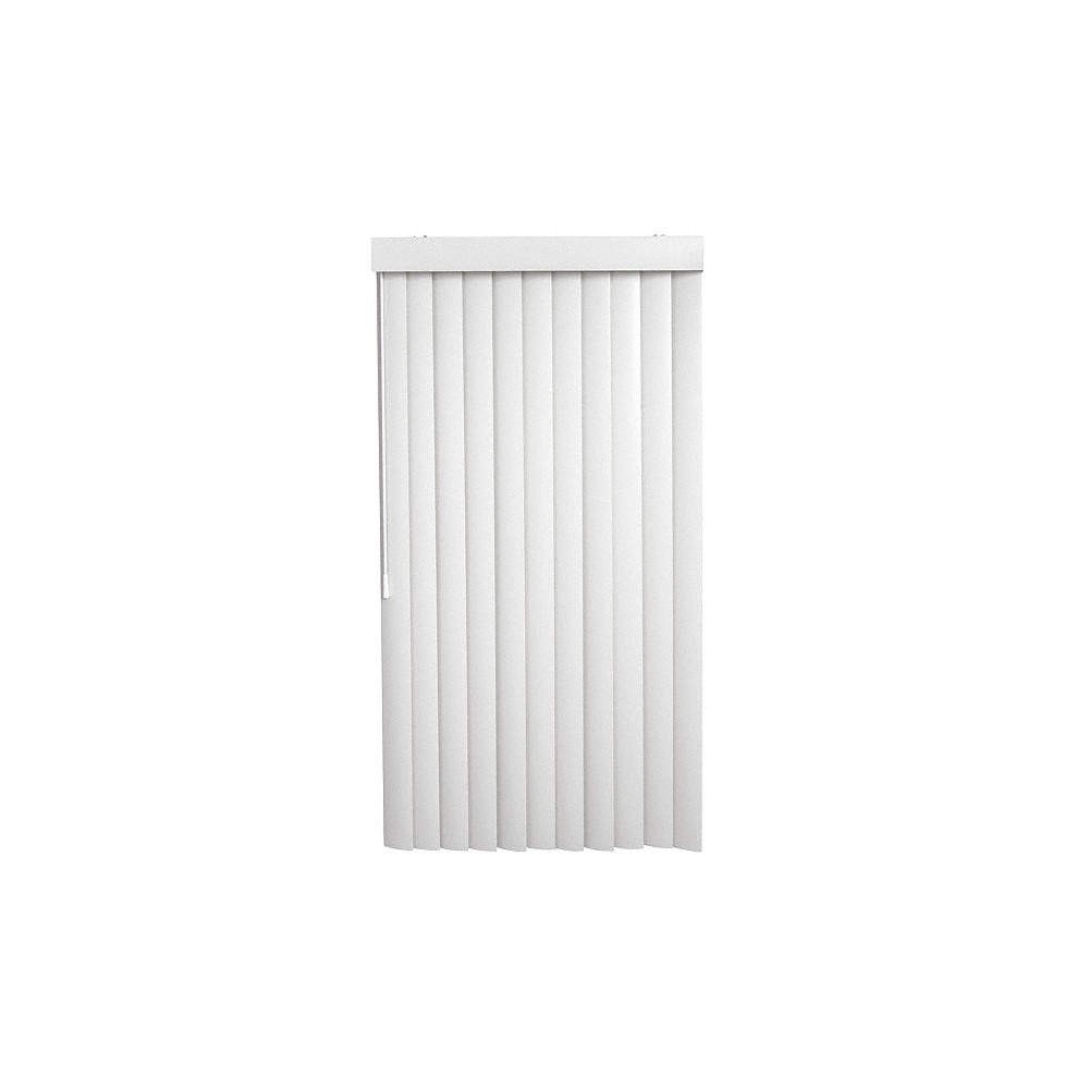 GRAINGER APPROVED Window Blinds, Vinyl, White 493P55