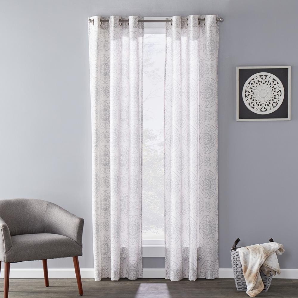 SKL Home Kali Soft & Slub-Weave Fabric SunSafe Window Panel 40×95″, Dove Gray