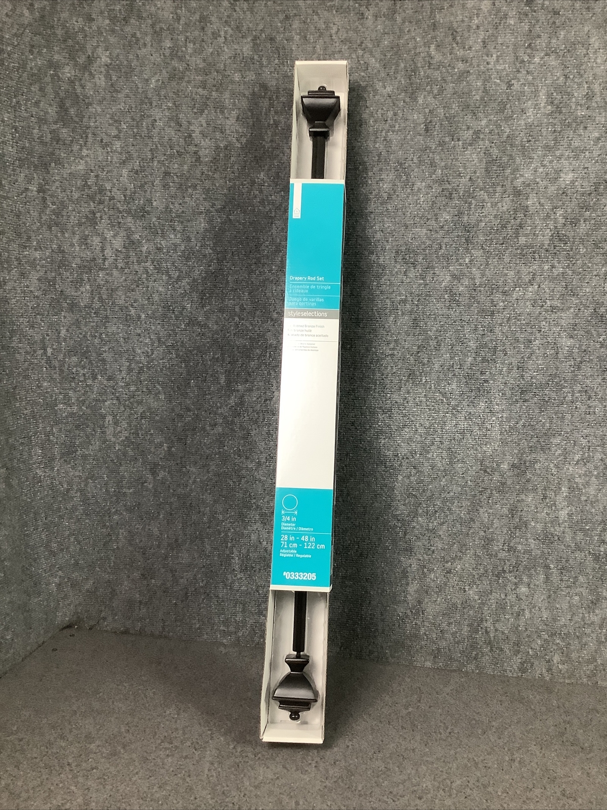 Style Selections Home Drapery Rod Set 28in – 48in In 3/4in Diameter M38A