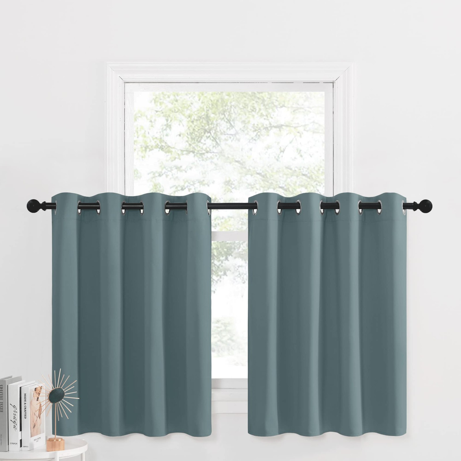 Nicetown 52 Wide Small Curtains 36 Inches Long For Shelves Rv Bathroom Kitchen
