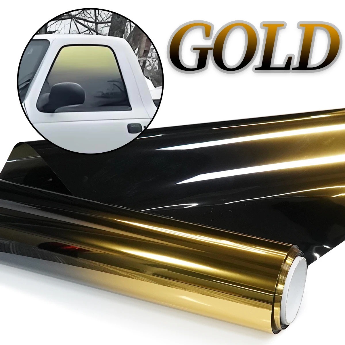 Car Window Tint Film 2-Color Gradients Film Windshield Sun Shade Heat & UV Block