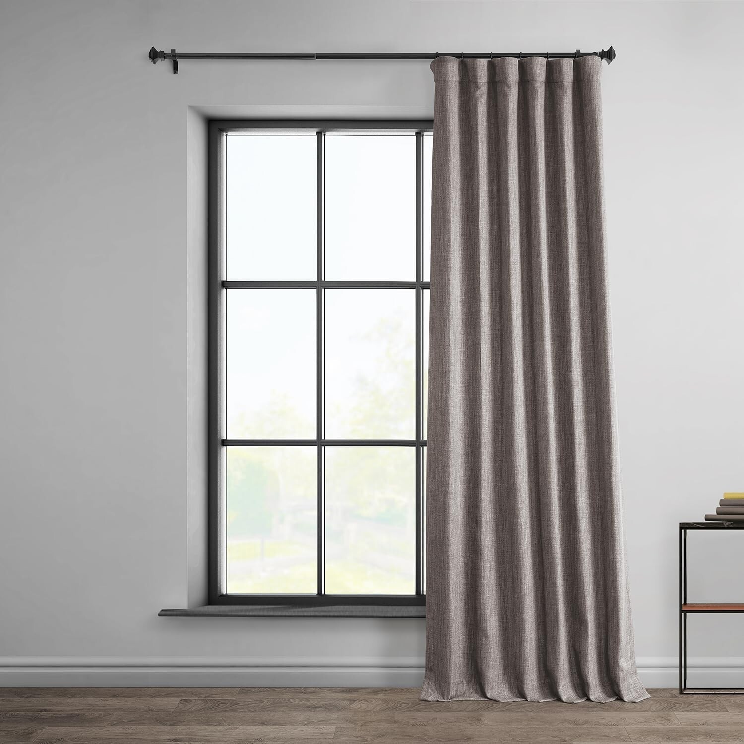 1 Panel Mink 120″L x 50″W Linen Darkening Curtains For Bedroom Living Room