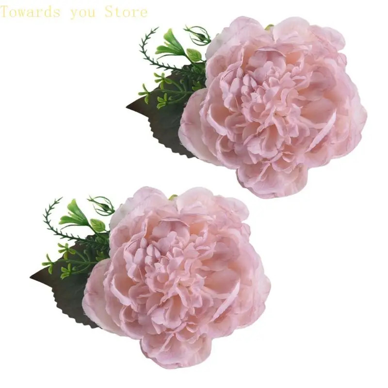 Cloth Flower Curtain Tie Backs Peonys Curtain Tieback Clip Decorative Rope Holdb